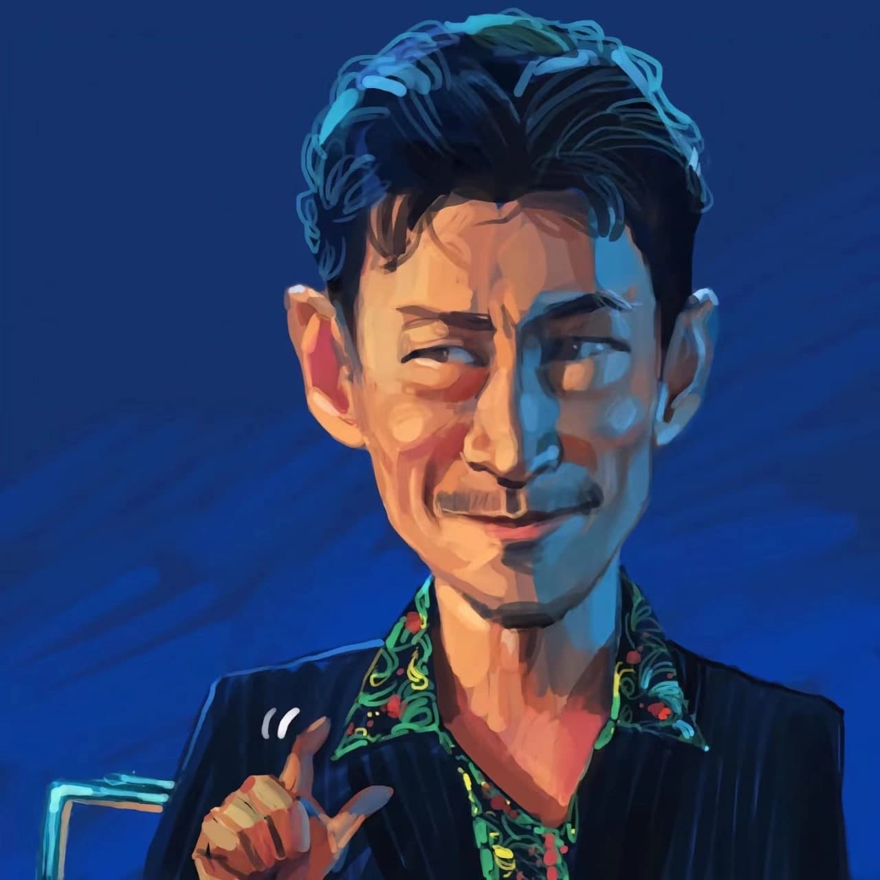 电视剧《狂暴》人物头像油画风_1