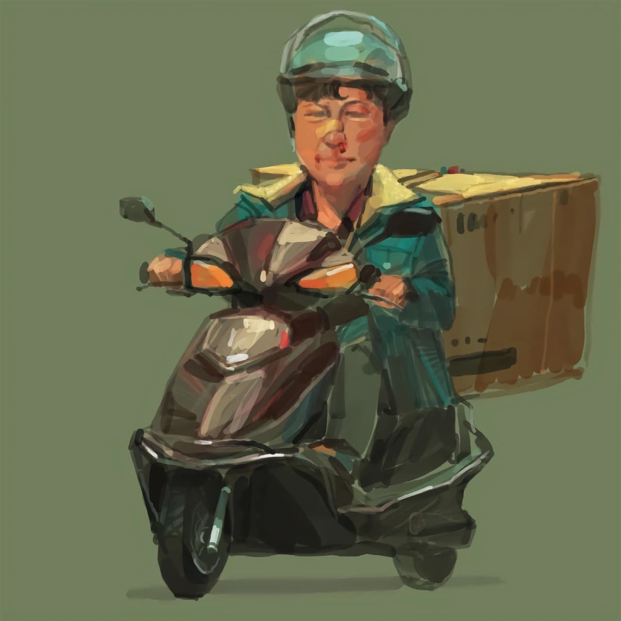 电视剧《狂暴》人物头像油画风_2