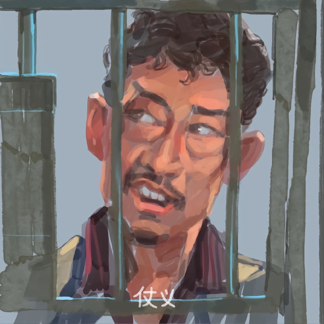 电视剧《狂暴》人物头像油画风_4