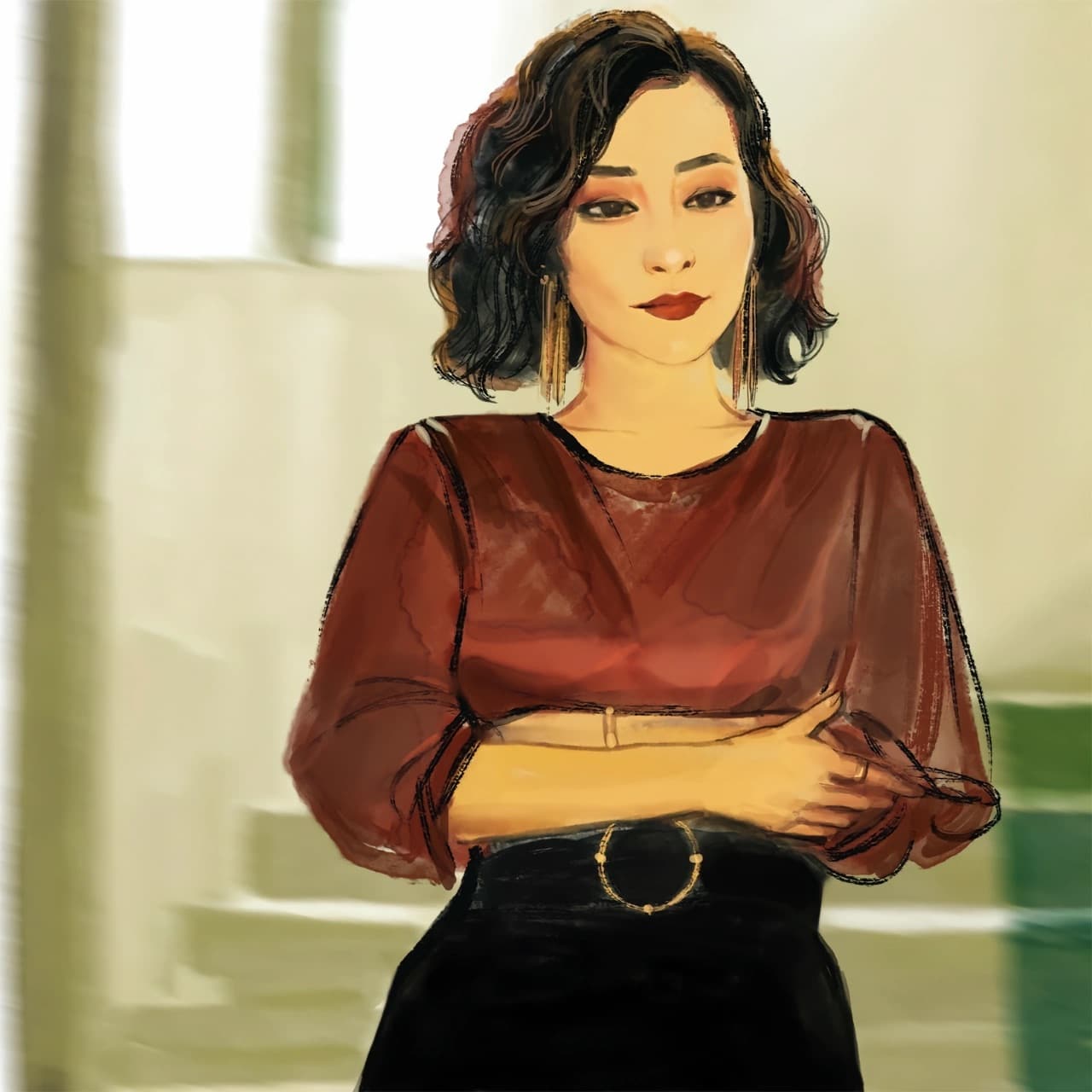 电视剧《狂暴》人物头像油画风_14