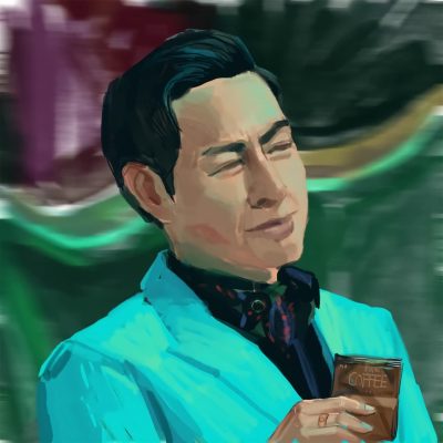 电视剧《狂暴》人物头像油画风