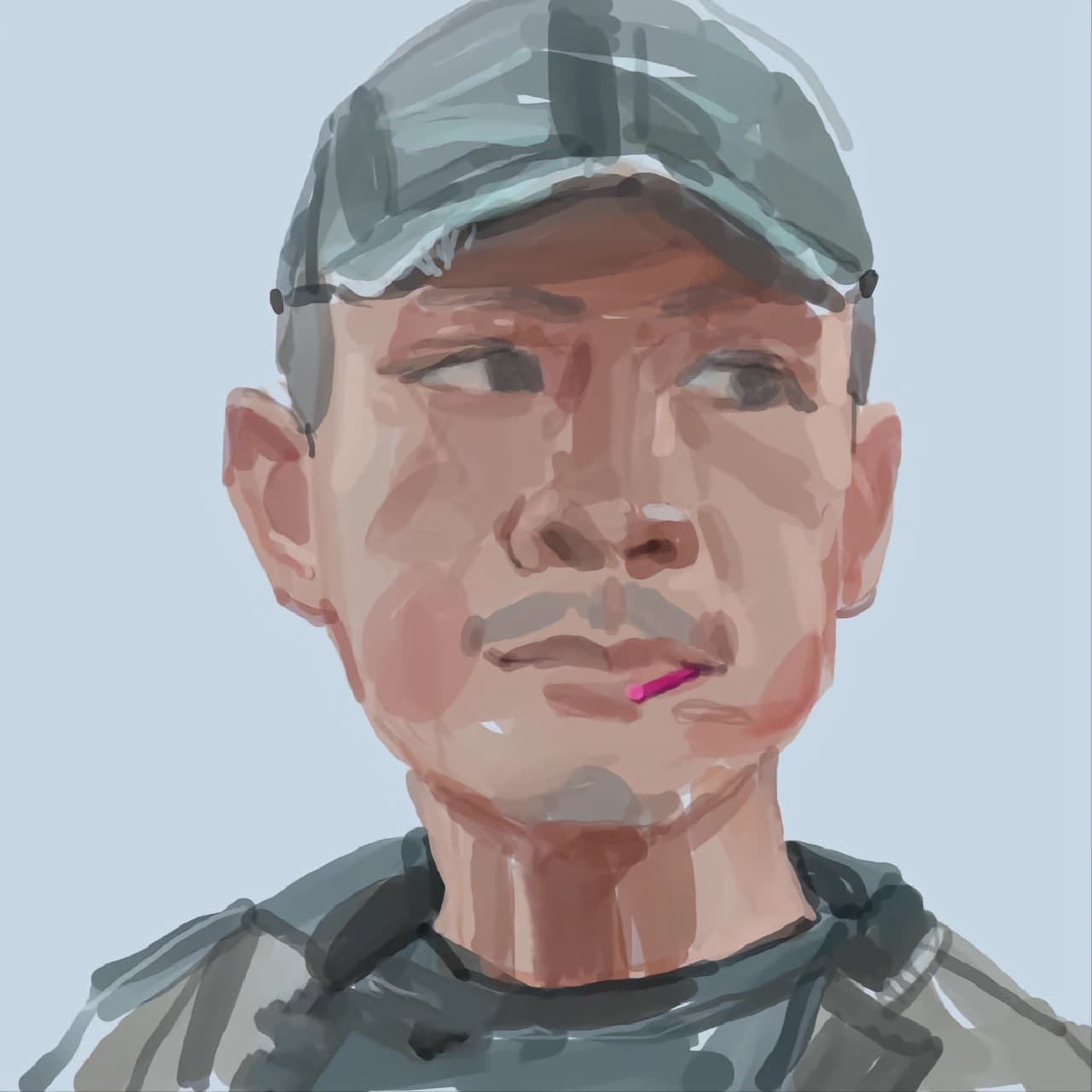 电视剧《狂暴》人物头像油画风_17