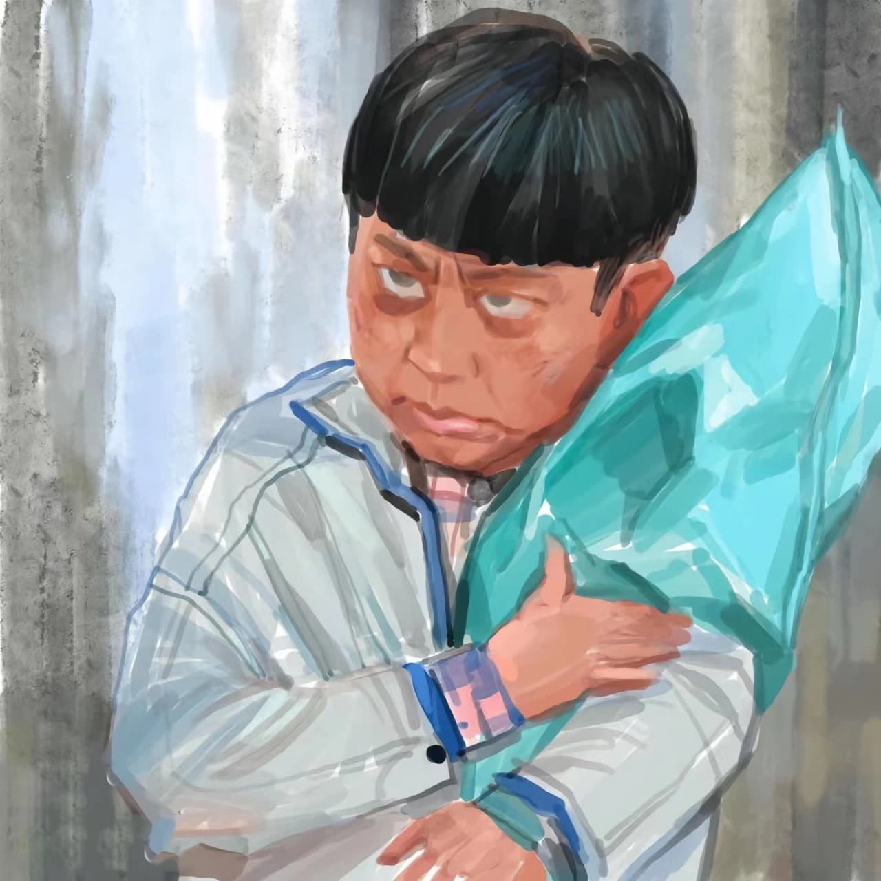 电视剧《狂暴》人物头像油画风_18