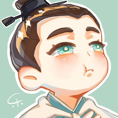朱一龙卡通漫画风头像 朱一龙古装现代二次元头像