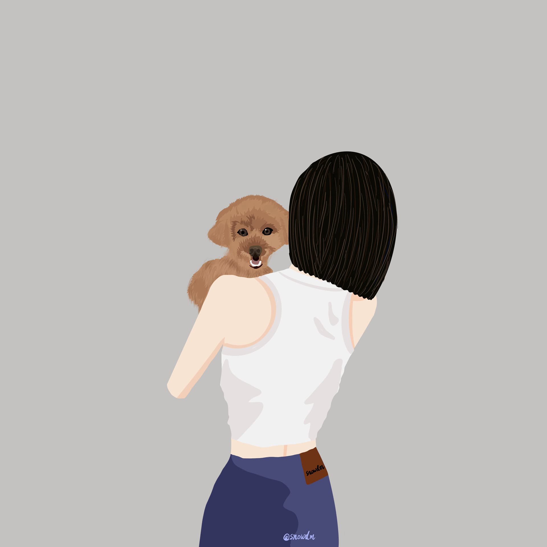 美女图片微信头像背影短发_2