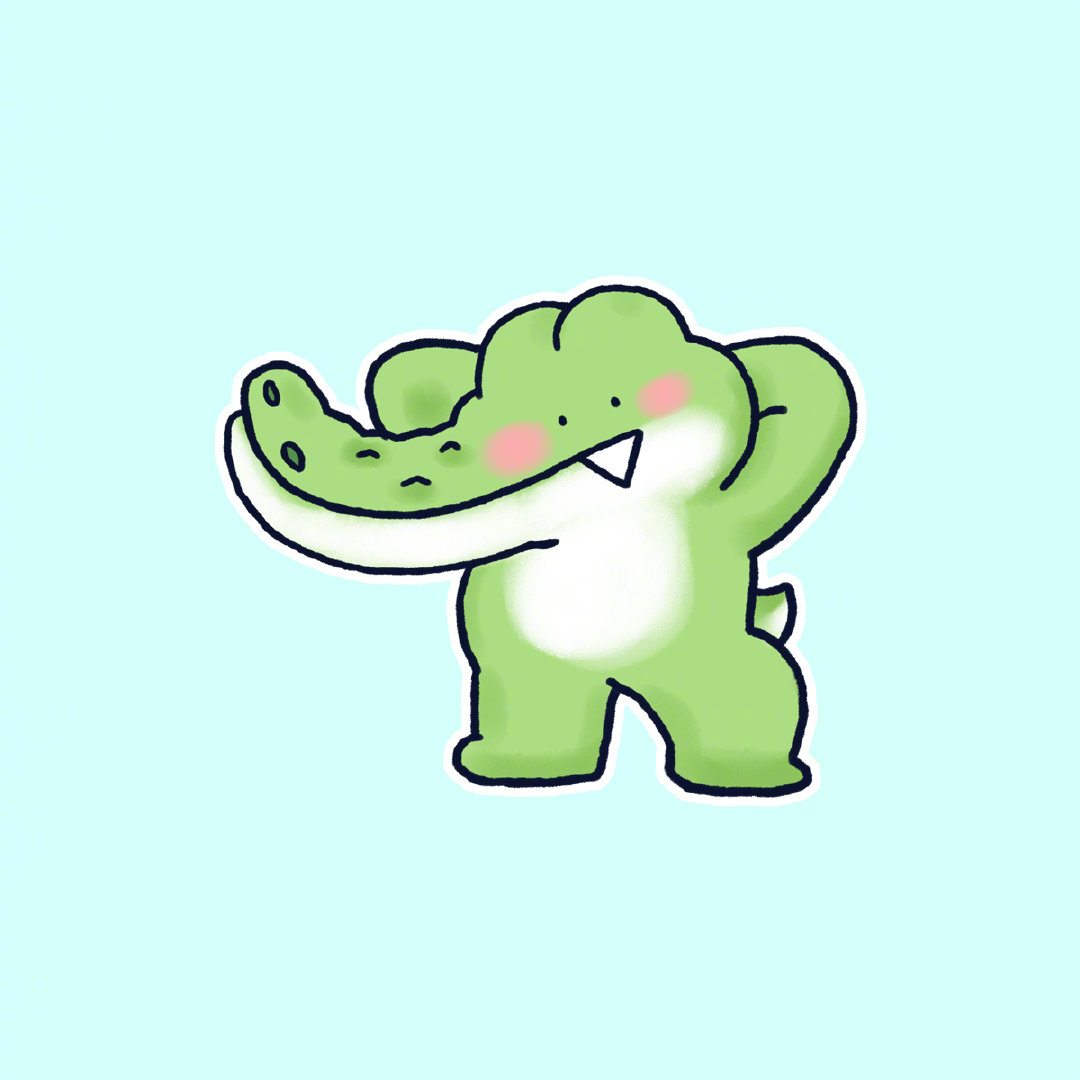 小矛动物园小鳄鱼卡通头像_2