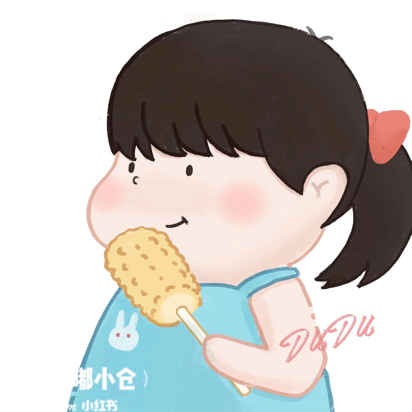小男孩小女孩啃玉米情侣头像_4
