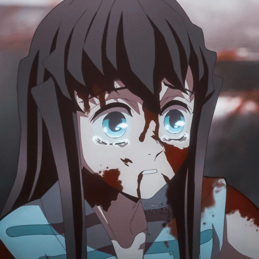 鬼灭之刃时透无一郎头像 满脸嗜血的动漫人物_4