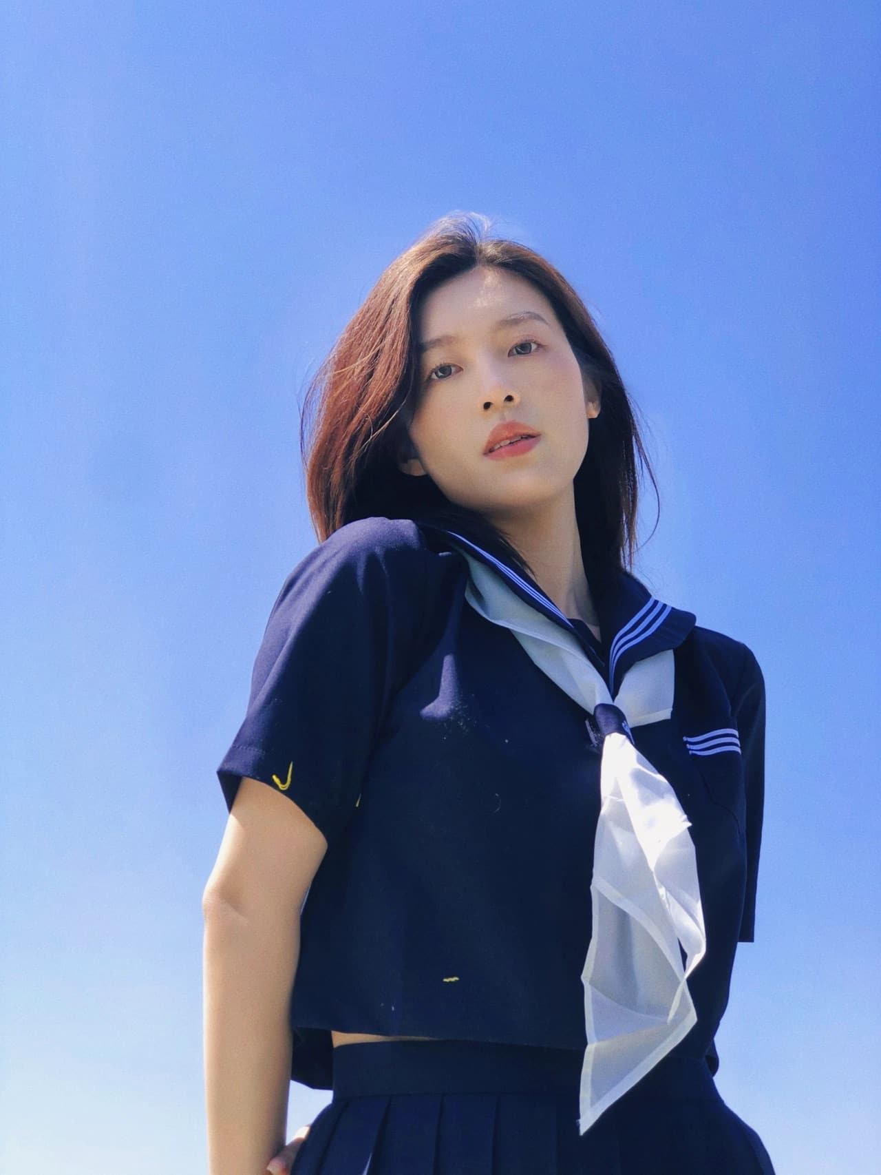 大学美女老师北江大堤日系氛围感写真图片_8