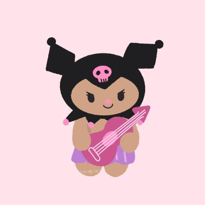 夏天黑皮三丽鸥头像，包括HelloKitty凯蒂猫/库洛米/美乐蒂
