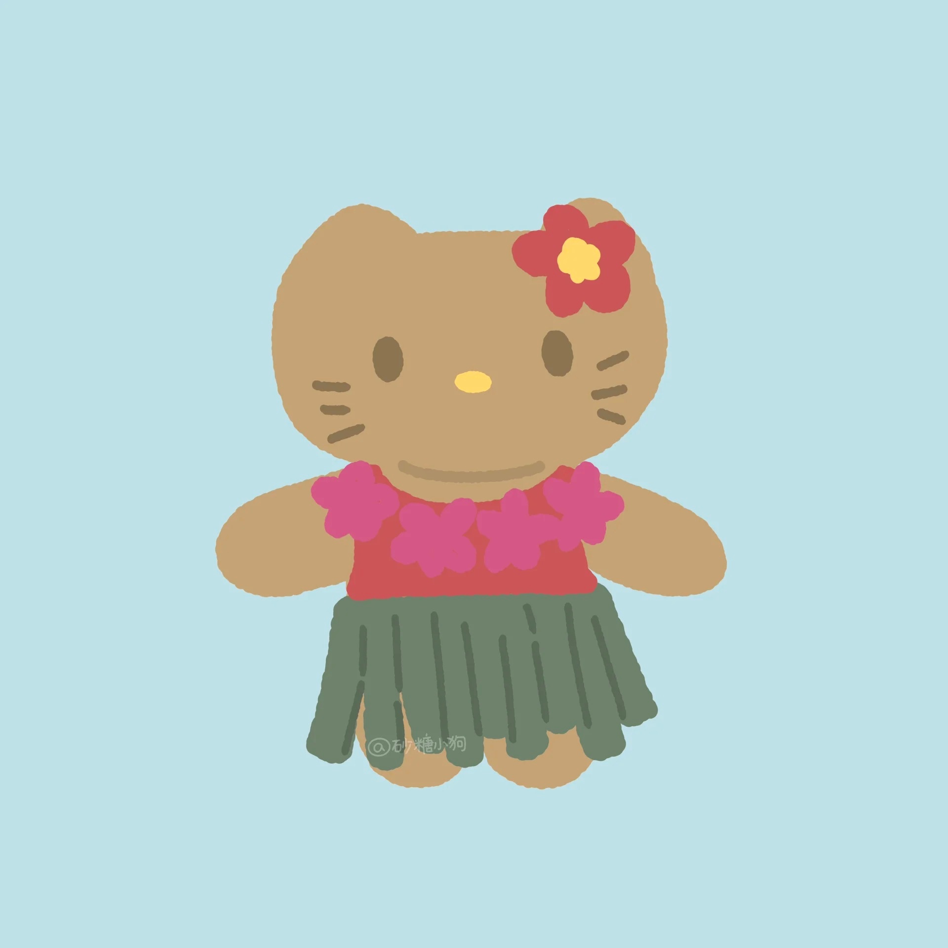 夏天黑皮三丽鸥头像，包括HelloKitty凯蒂猫/库洛米/美乐蒂_7