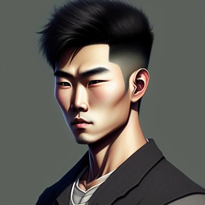 ai绘画帅气男生头像图片 斗鸡眼对眼男_5