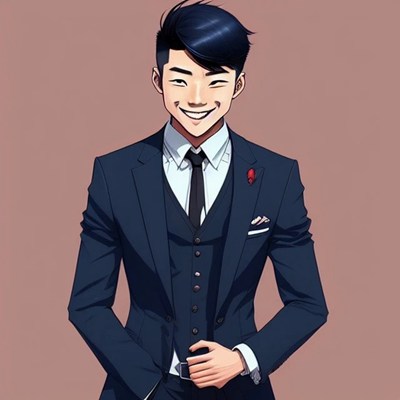 ai绘画帅气男生头像图片 斗鸡眼对眼男_11