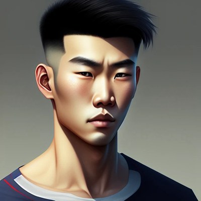 ai绘画帅气男生头像图片 斗鸡眼对眼男_13