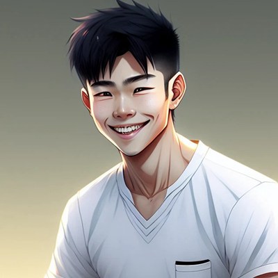 ai绘画帅气男生头像图片 斗鸡眼对眼男_14