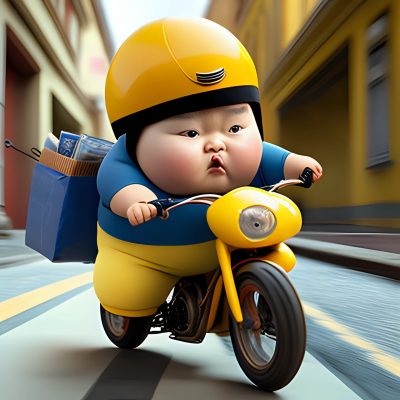 美团外卖风黄色系打工人头像图片