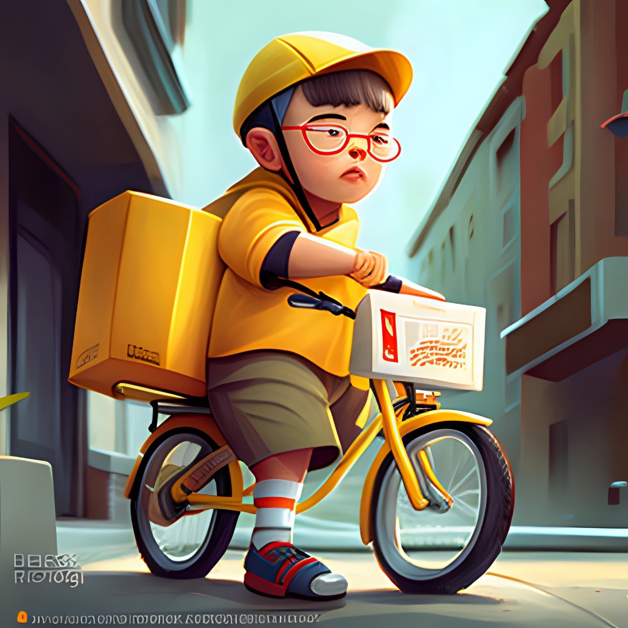 美团外卖风黄色系打工人头像图片_9