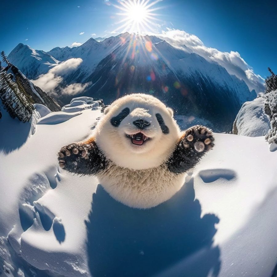 国宝雪中大熊猫头像，最近很火的熊猫头像_1