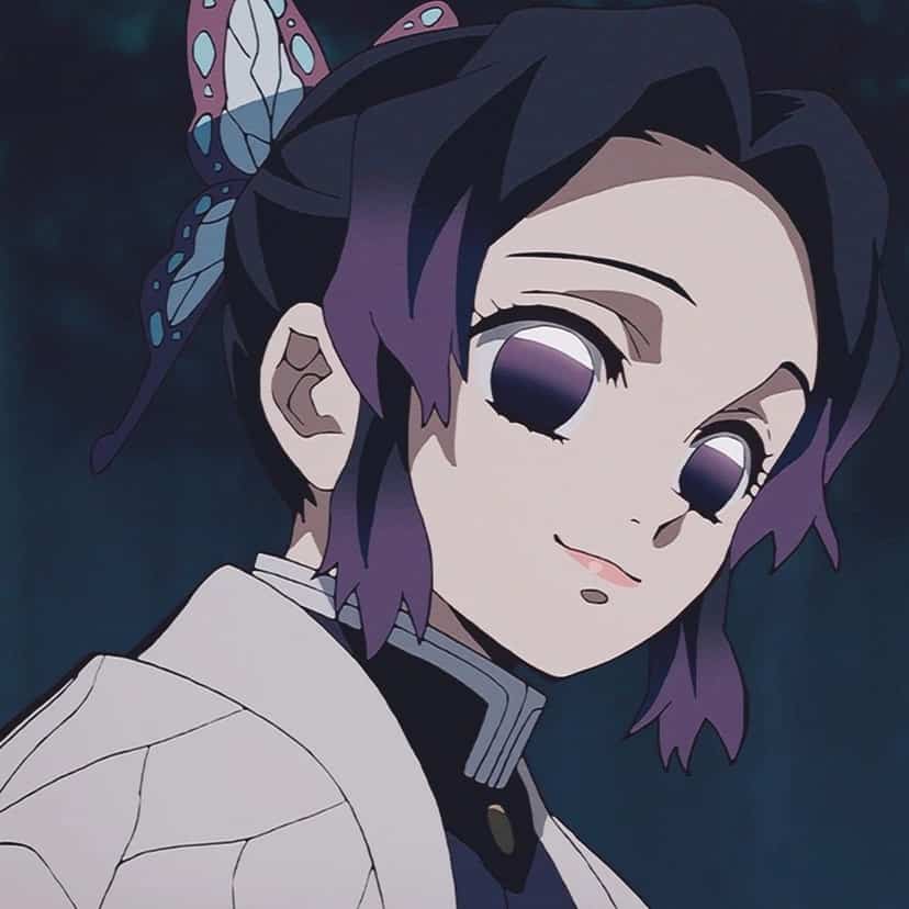 动漫鬼灭之刃蝴蝶忍高清女生头像_1