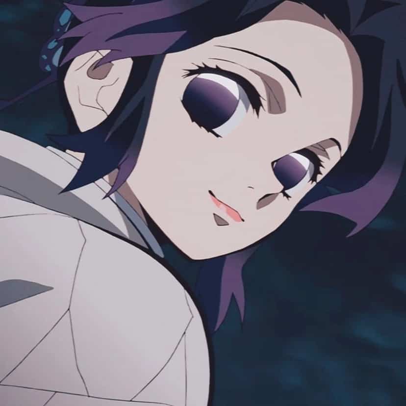 动漫鬼灭之刃蝴蝶忍高清女生头像_5