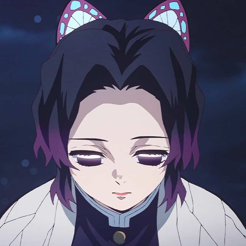 动漫鬼灭之刃蝴蝶忍高清女生头像_7