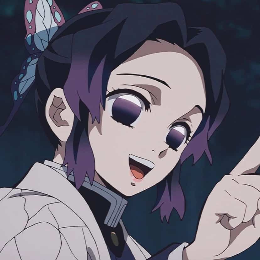动漫鬼灭之刃蝴蝶忍高清女生头像_9