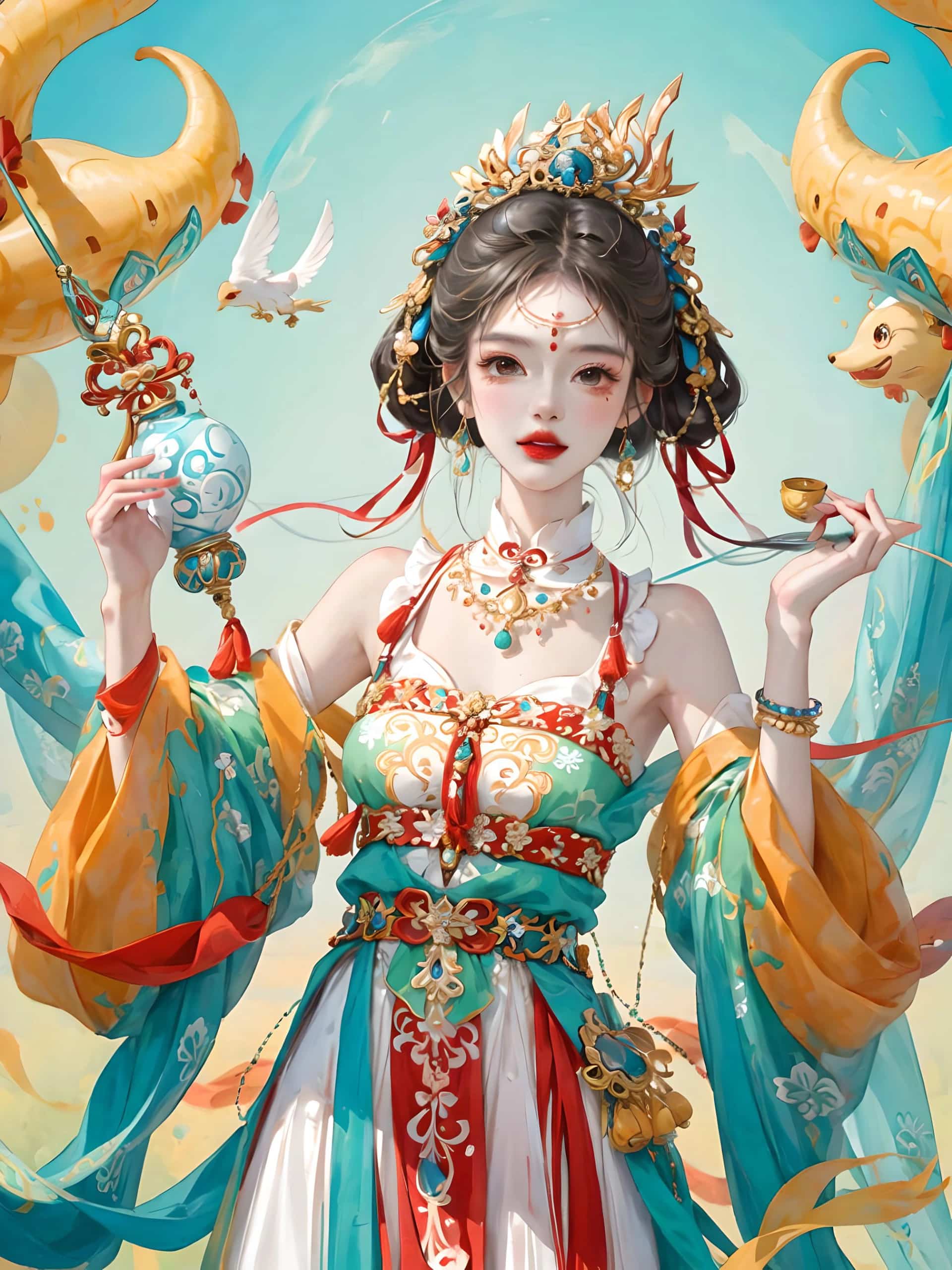 动漫古风气质美女头像 韵味十足散落在人间的仙女_7