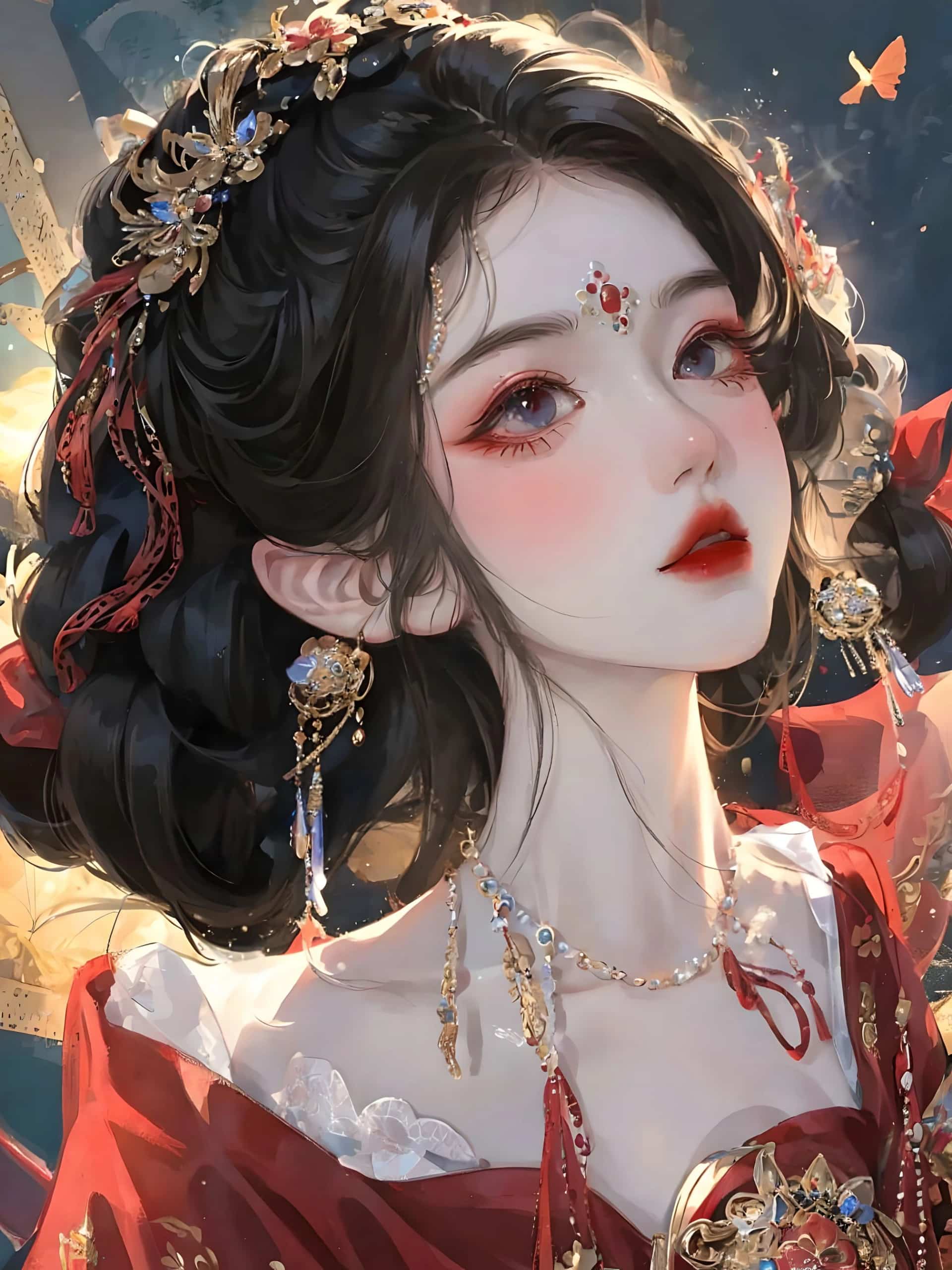 动漫古风气质美女头像 韵味十足散落在人间的仙女_11