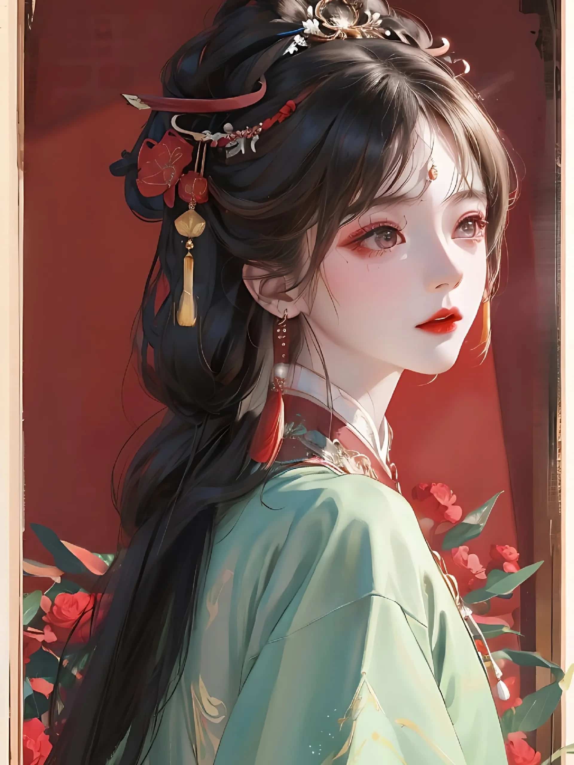 动漫古风气质美女头像 韵味十足散落在人间的仙女_1