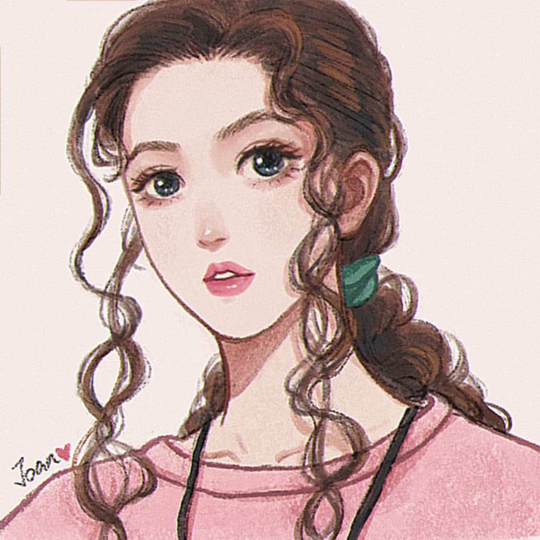 灌篮高手手绘插画情侣头像 怀旧动漫_2
