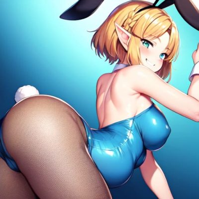 Ai绘制《塞尔达传说》女主塞尔达大屁股图
