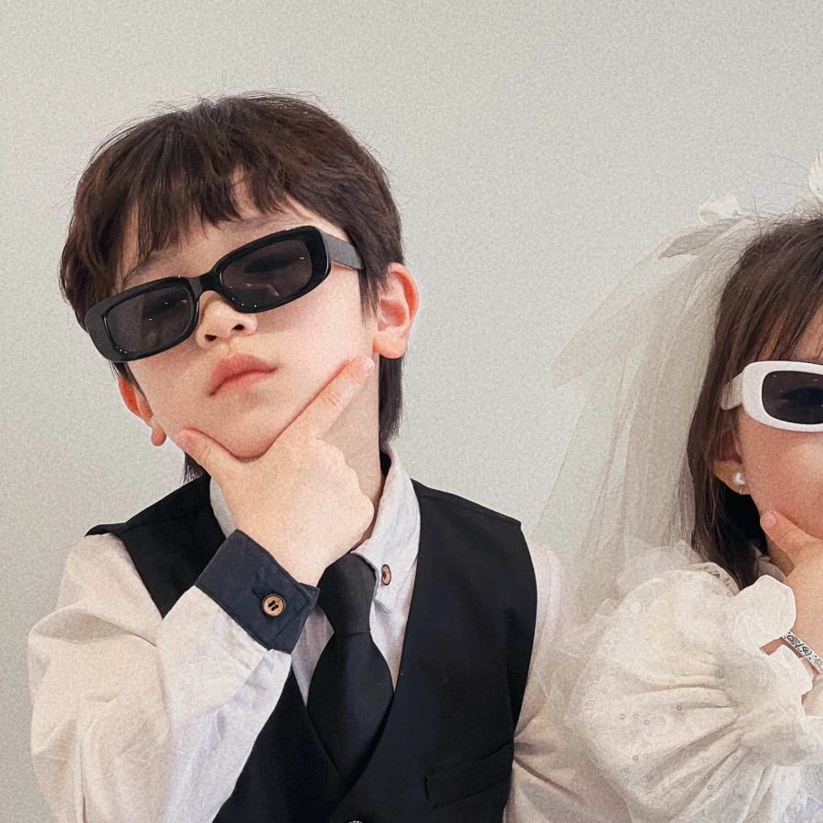 一对可爱小孩婚纱照情侣头像 一人一张情侣专用_1