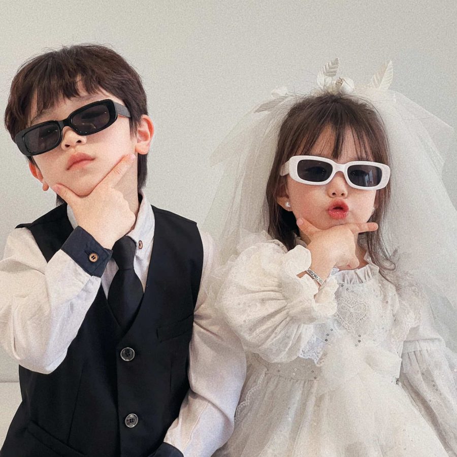 一对可爱小孩婚纱照情侣头像 一人一张情侣专用_3