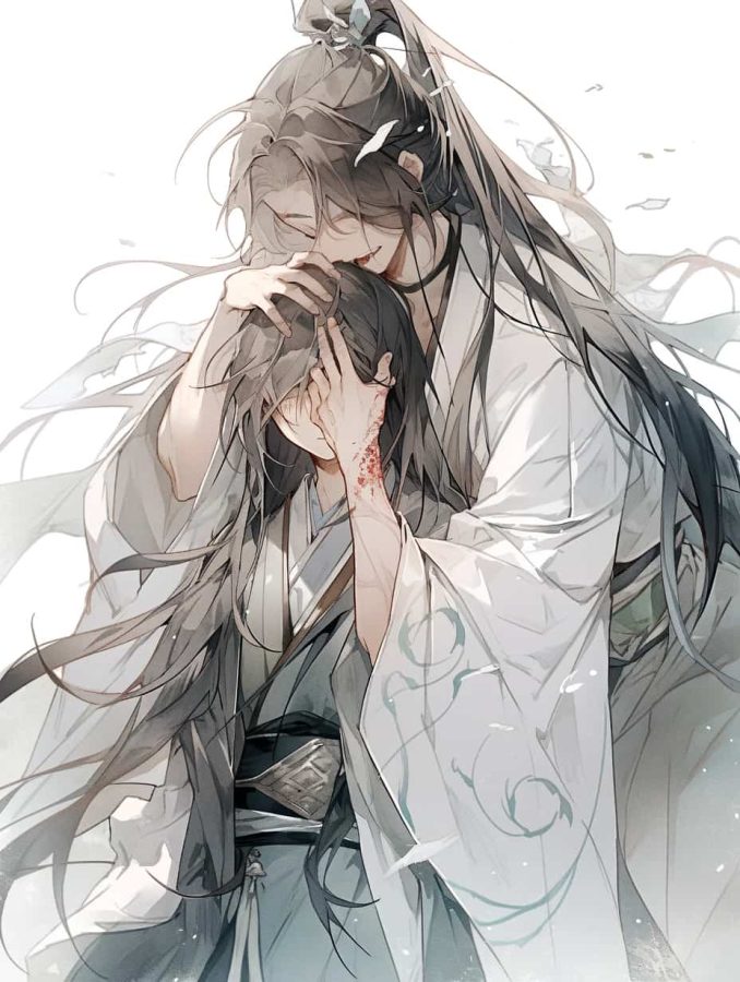 古风男男情侣头像 AI绘画长发古装男头_9