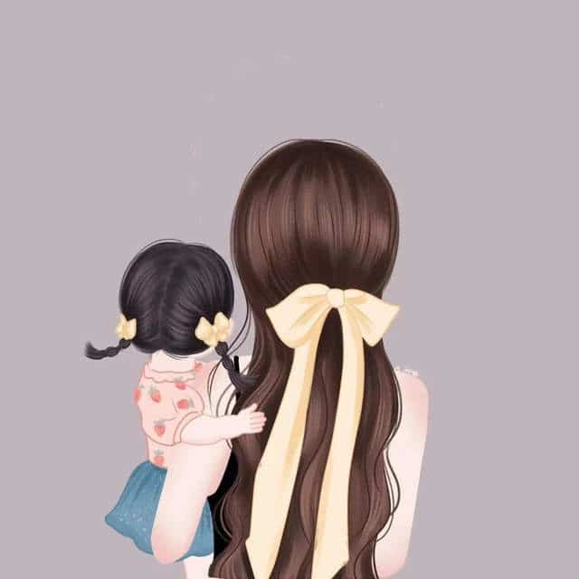 90后潮酷宝妈宝爸抱娃 卡通情侣头像一人一张_2