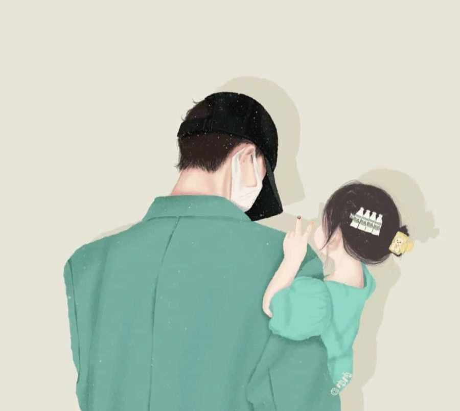 90后潮酷宝妈宝爸抱娃 卡通情侣头像一人一张_7