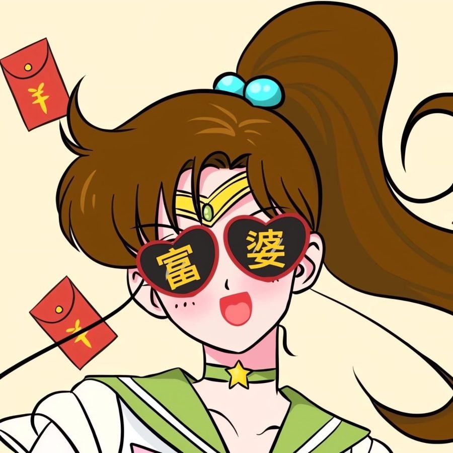 旧漫美少女战士有钱发财暴富富婆动漫卡通女生闺蜜头像_4