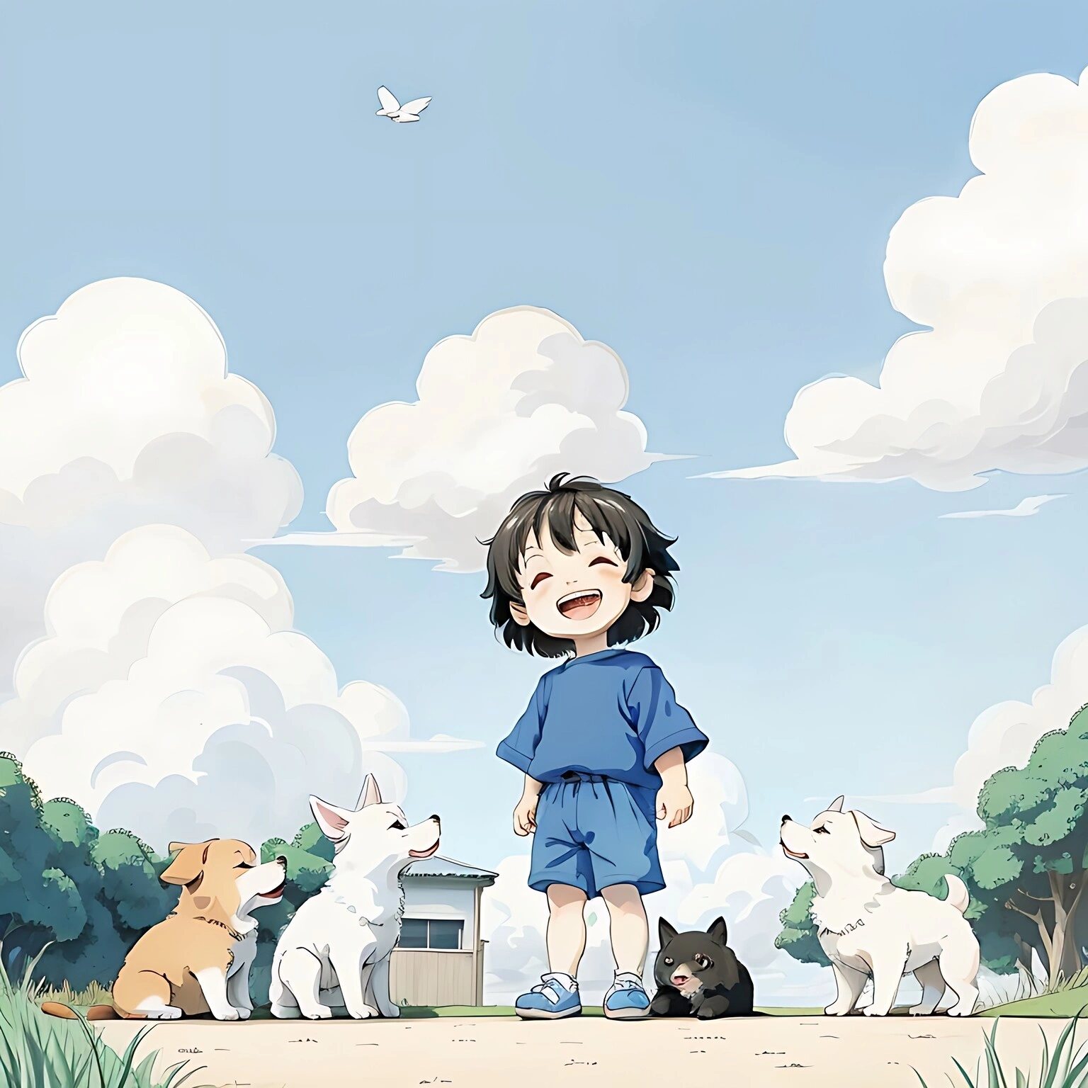 Ai绘画高级感治愈系头像动漫男_29