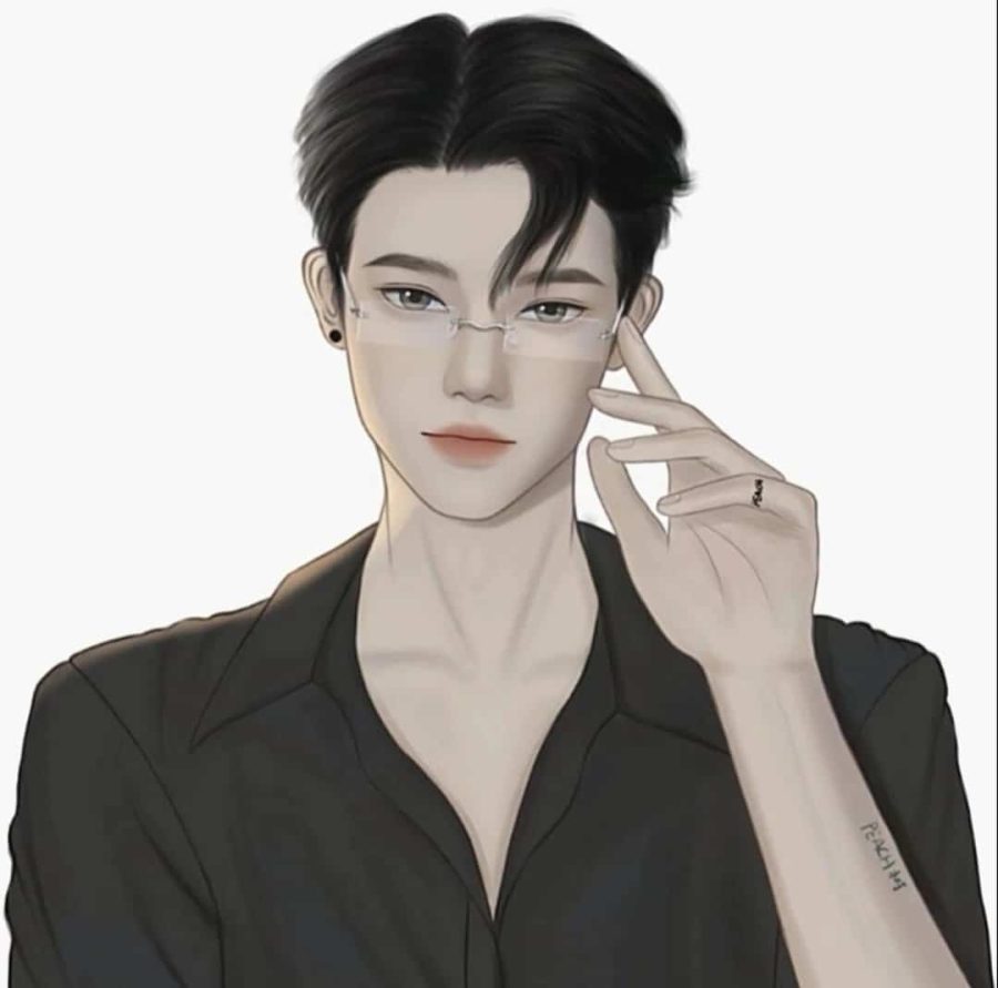 斯文败类眼镜杀帅气男生头像_1