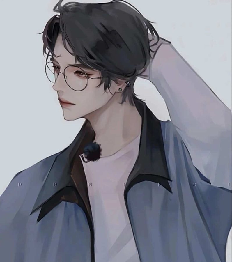 斯文败类眼镜杀帅气男生头像_5