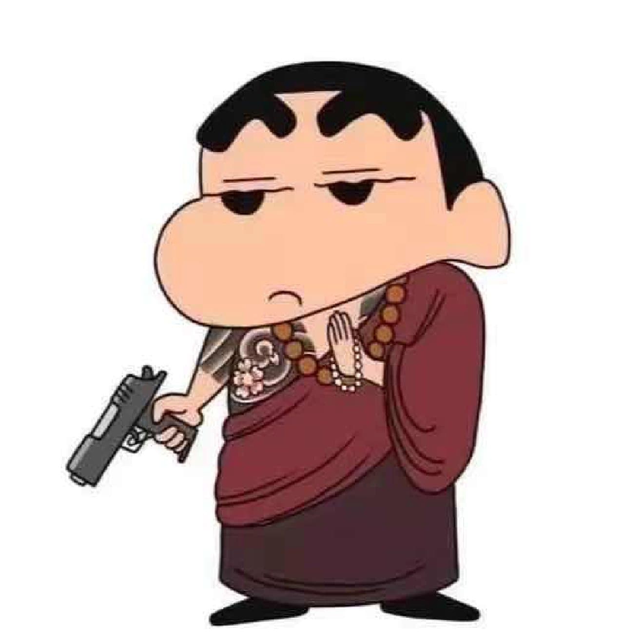 蜡笔小新社会人儿纹身个性搞笑动漫头像_2