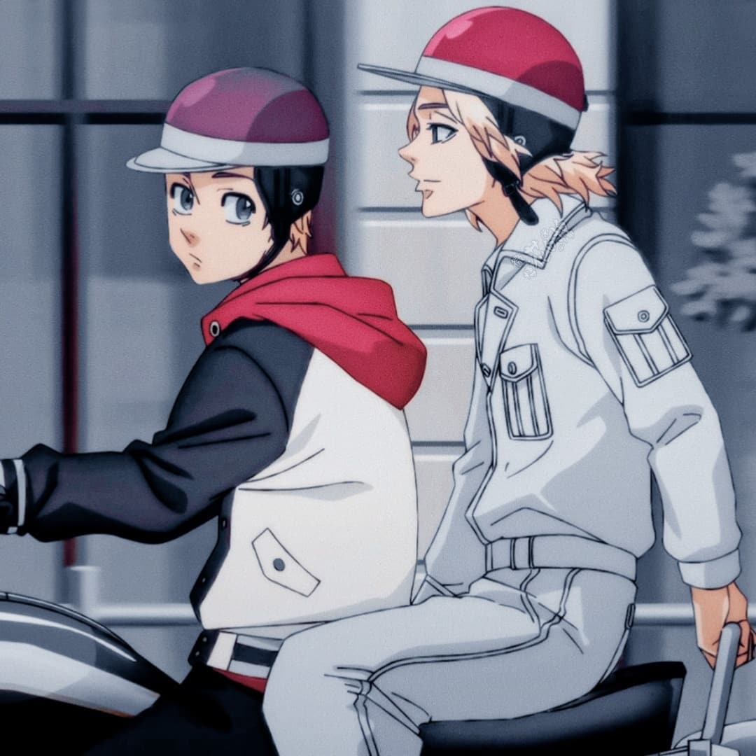 《东京复仇者》花垣武道 x 佐野万次郎Mikey骑摩托男生cp头像_5