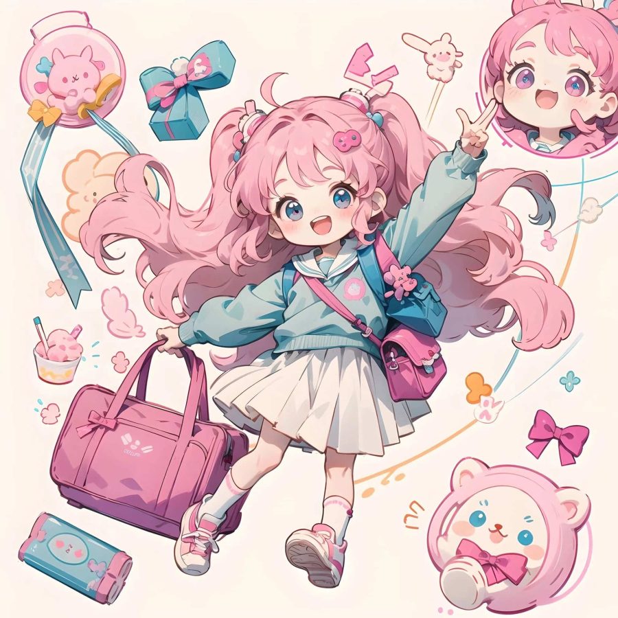 治愈系爱笑女孩百变小樱动漫头像 魔卡少女樱AI绘画头像_1