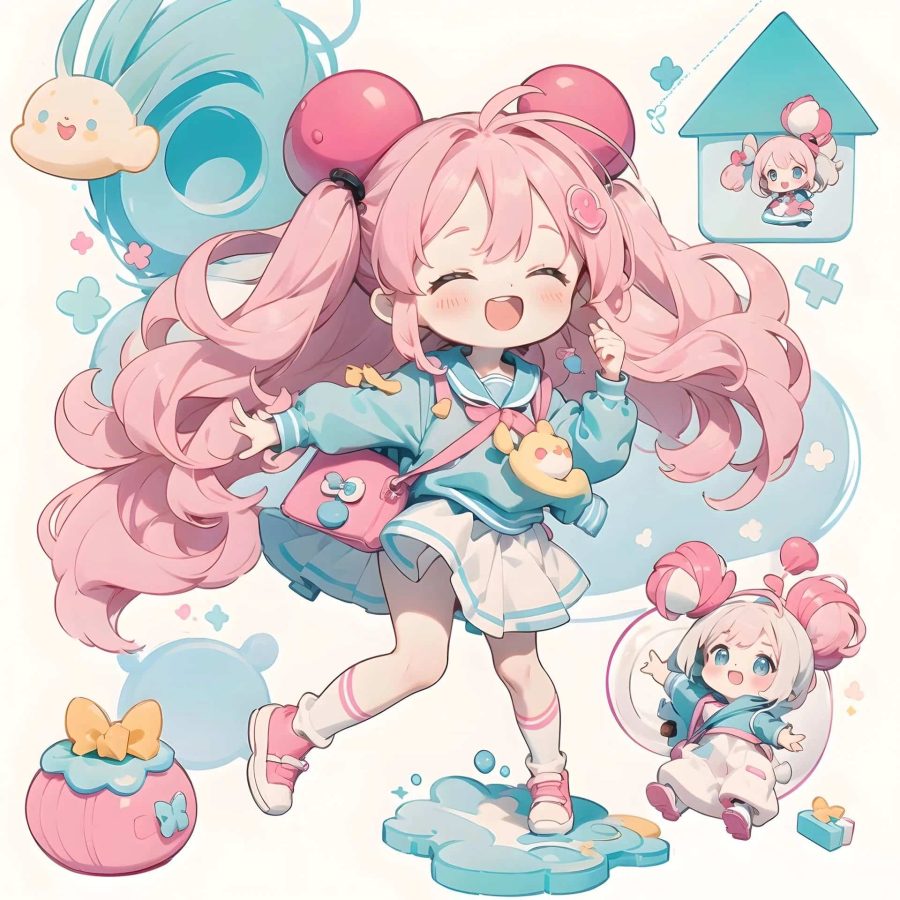 治愈系爱笑女孩百变小樱动漫头像 魔卡少女樱AI绘画头像_3