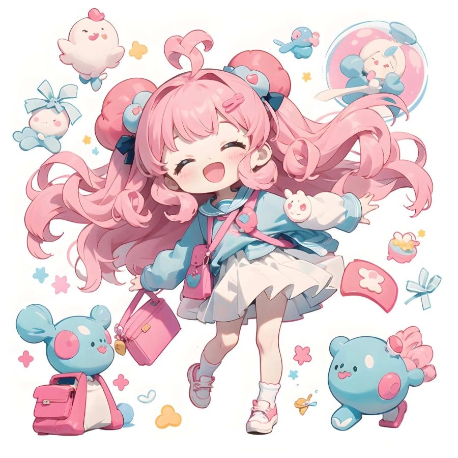 治愈系爱笑女孩百变小樱动漫头像 魔卡少女樱AI绘画头像_4