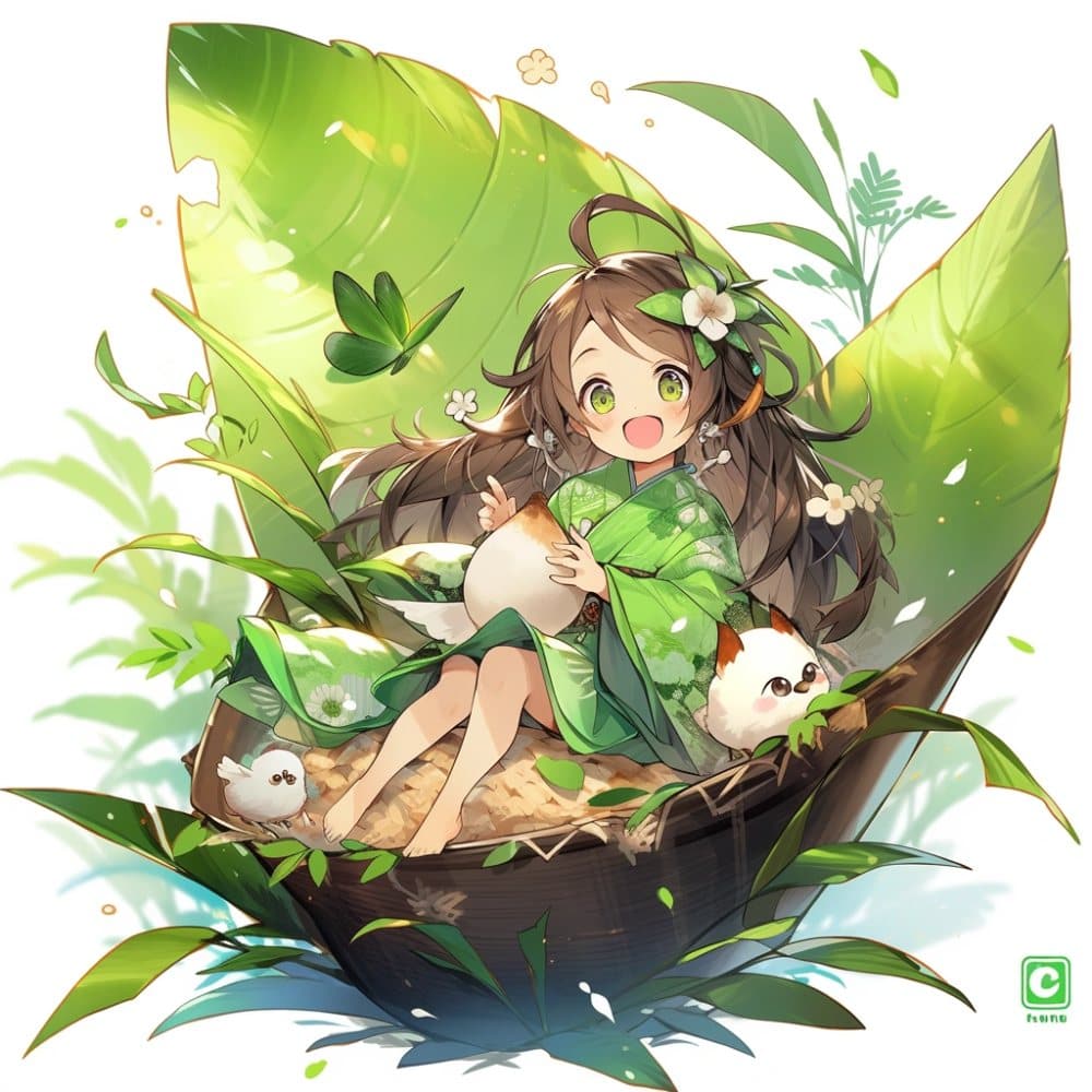 端午节男女卡通粽子元素可爱头像_1