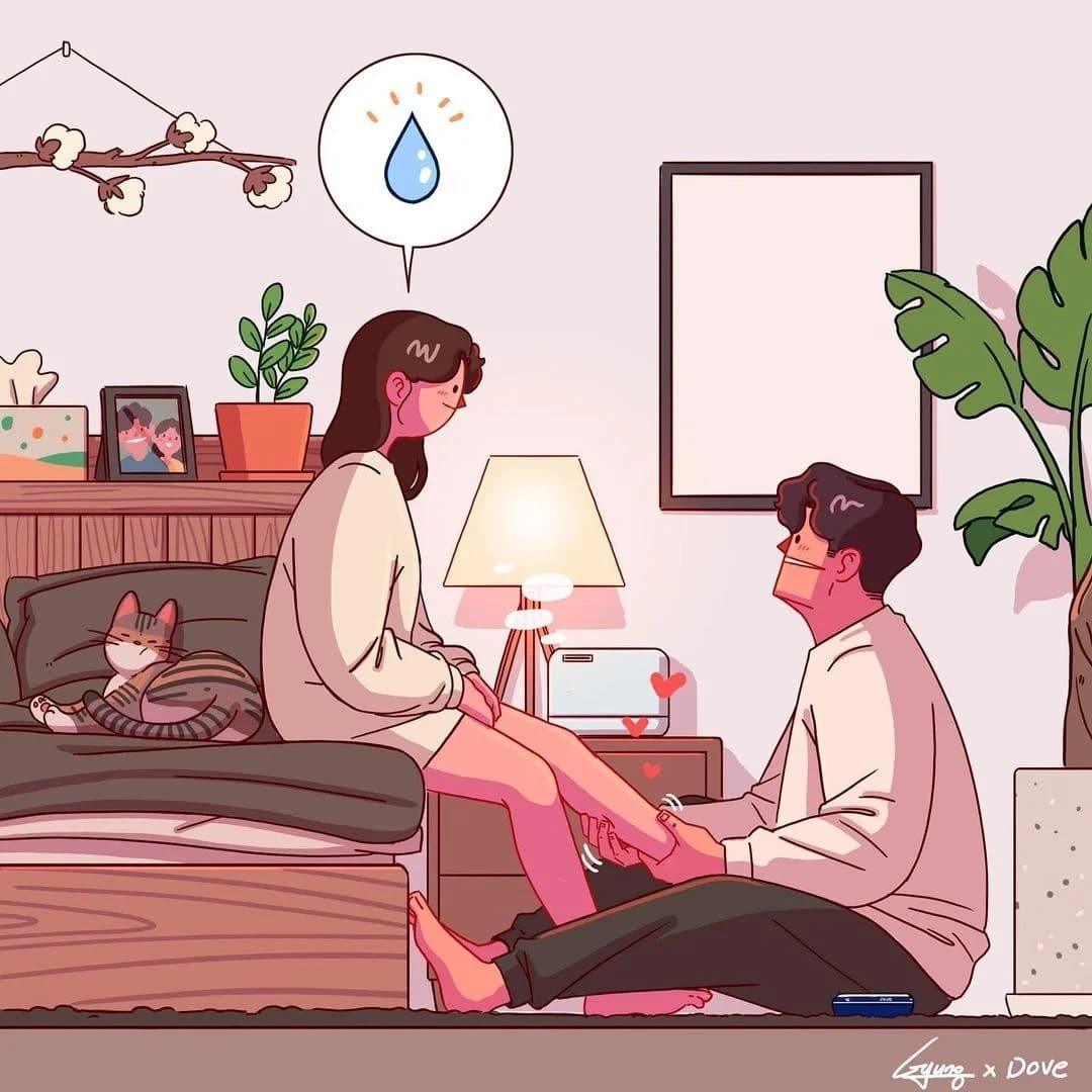 二次元情侣男女的生活秀恩爱的图片_9