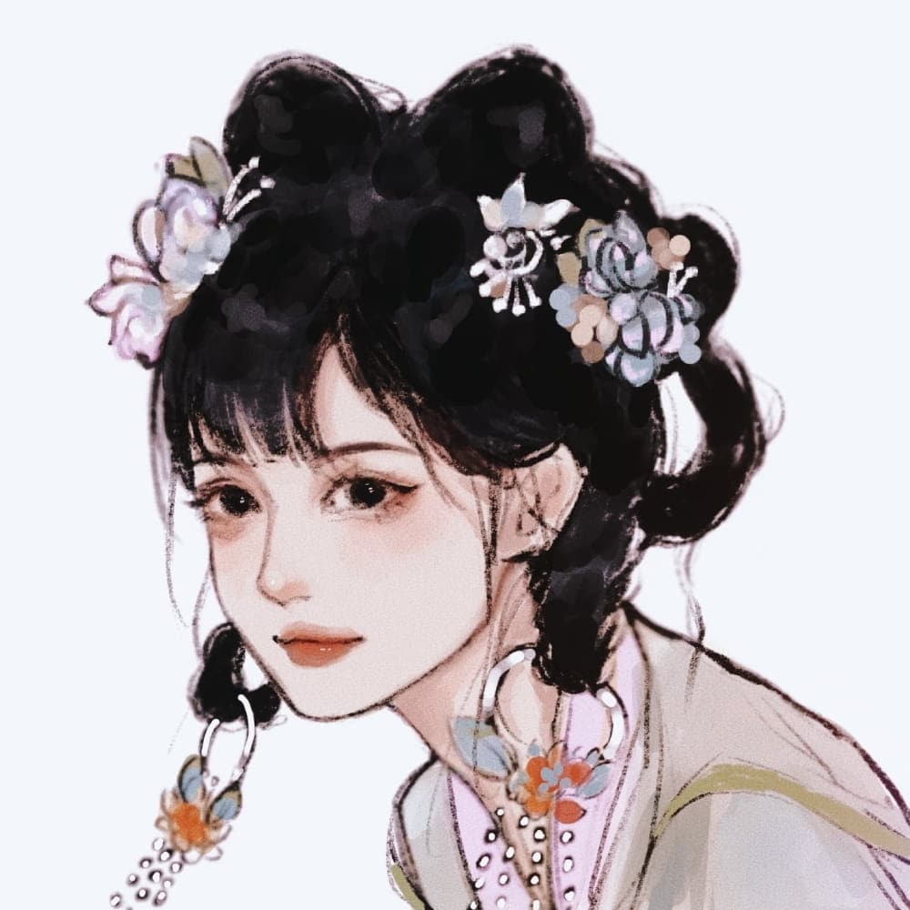 温婉古风女生头像，古风头像儒雅有仙气 纯手绘非Ai可比_1