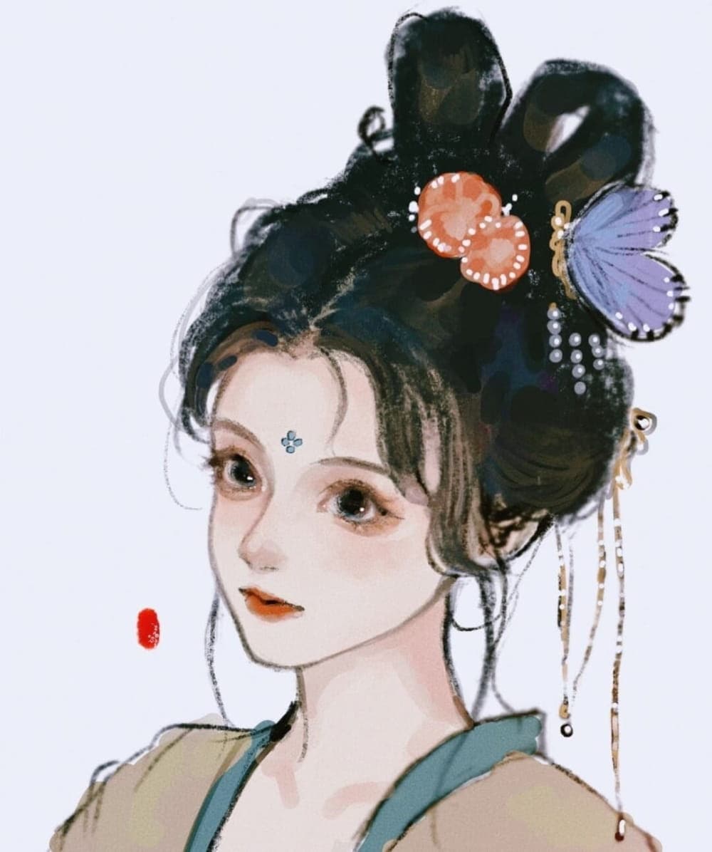 温婉古风女生头像，古风头像儒雅有仙气 纯手绘非Ai可比_3