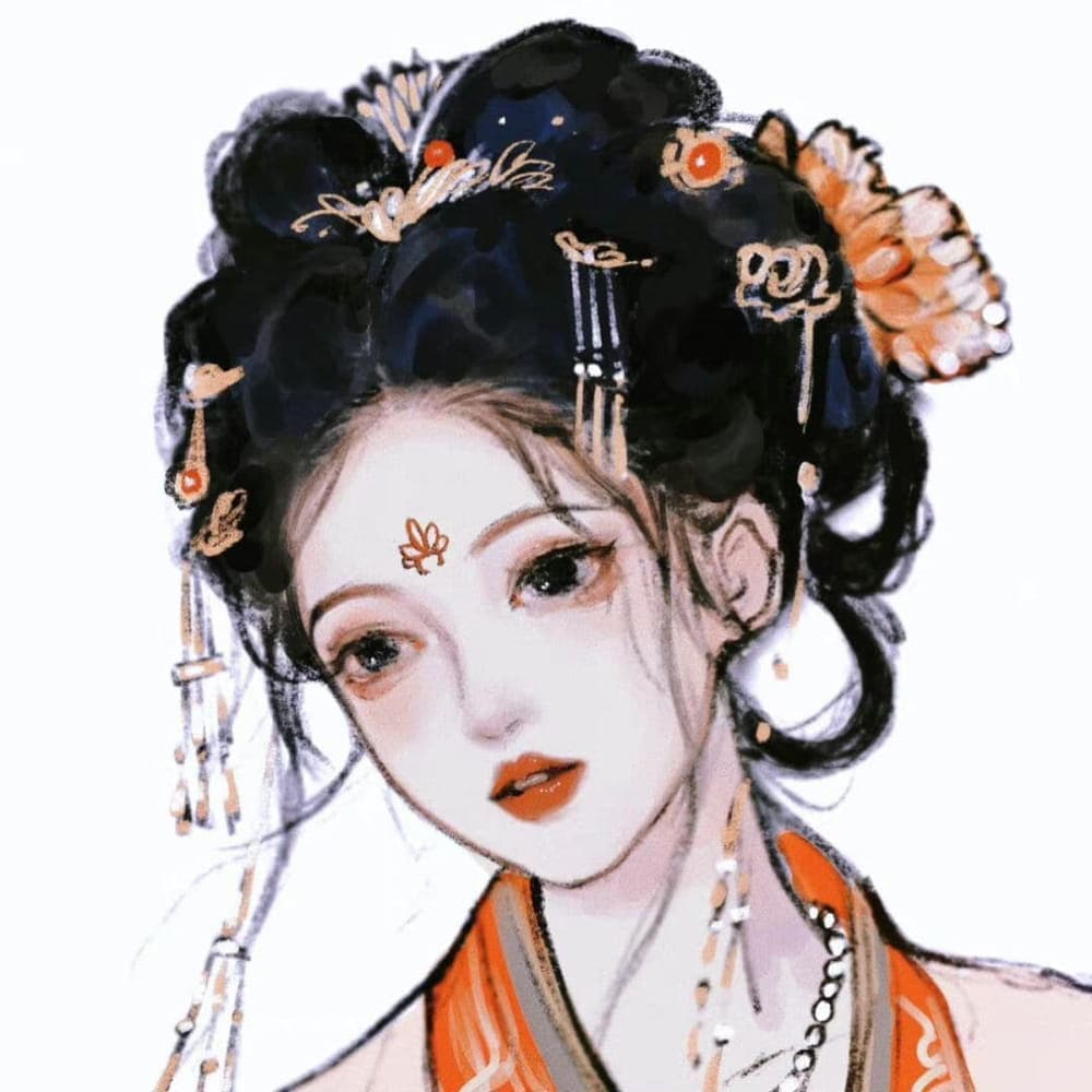 温婉古风女生头像，古风头像儒雅有仙气 纯手绘非Ai可比_6